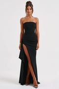 Meadow | Double Stretch Crepe Strapless Maxi Dress
