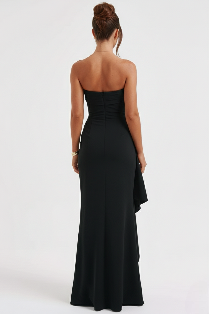 Meadow | Double Stretch Crepe Strapless Maxi Dress