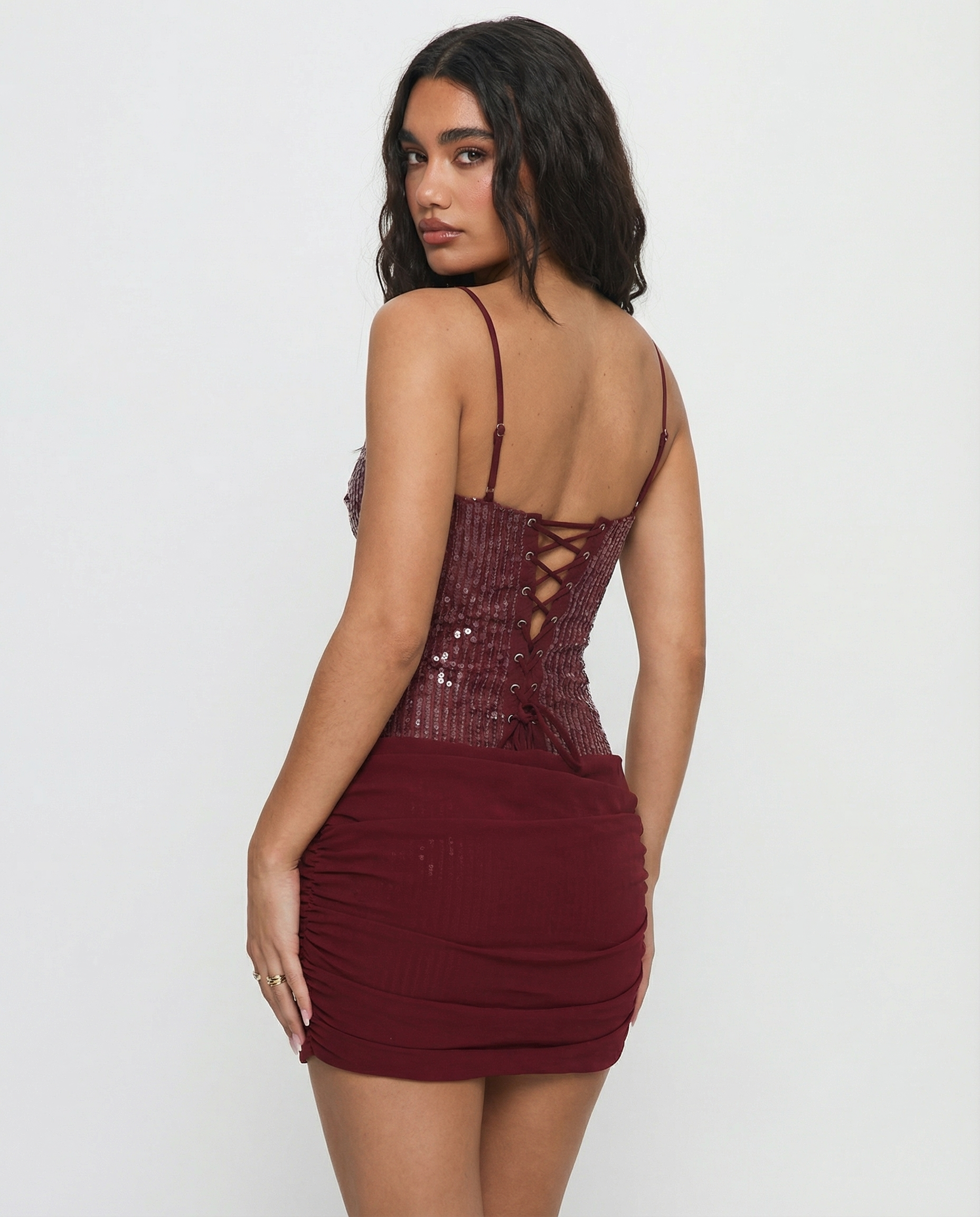 Ayana | Women's Shimmering Sequin Corset Mini Dress
