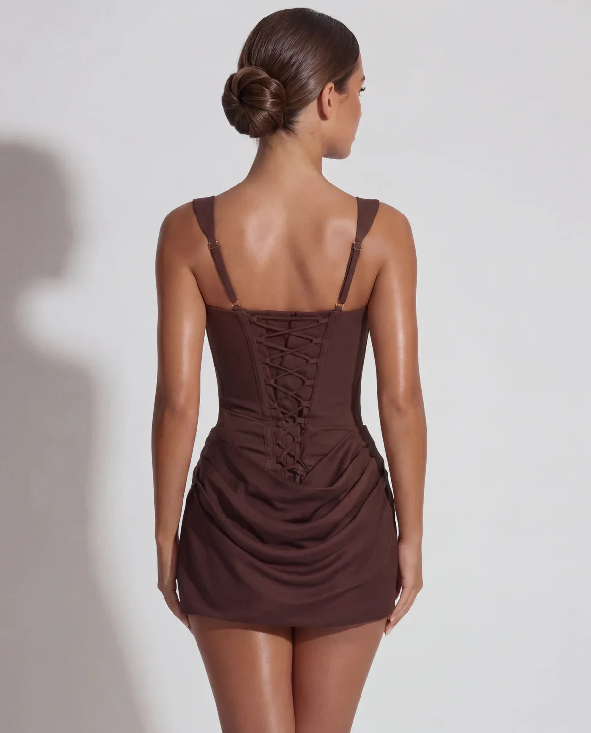 Chanel | Women's Sculpted Structural Lace-Up Mini Dress