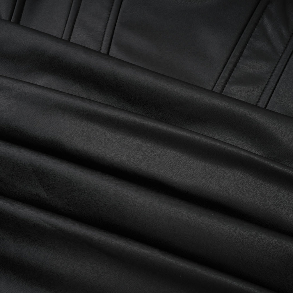 Agnes | Off-The-Shoulder PU Leather Mini Dress