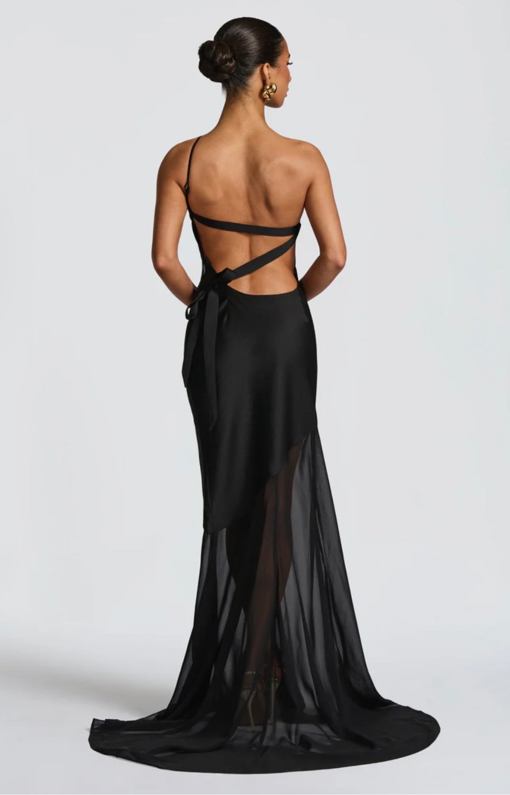 Megan | Women's Sculpted Fluid Movement Bias-Cut Layered Maxi Dress