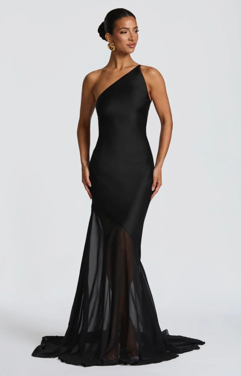 Megan | Women's Sculpted Fluid Movement Bias-Cut Layered Maxi Dress