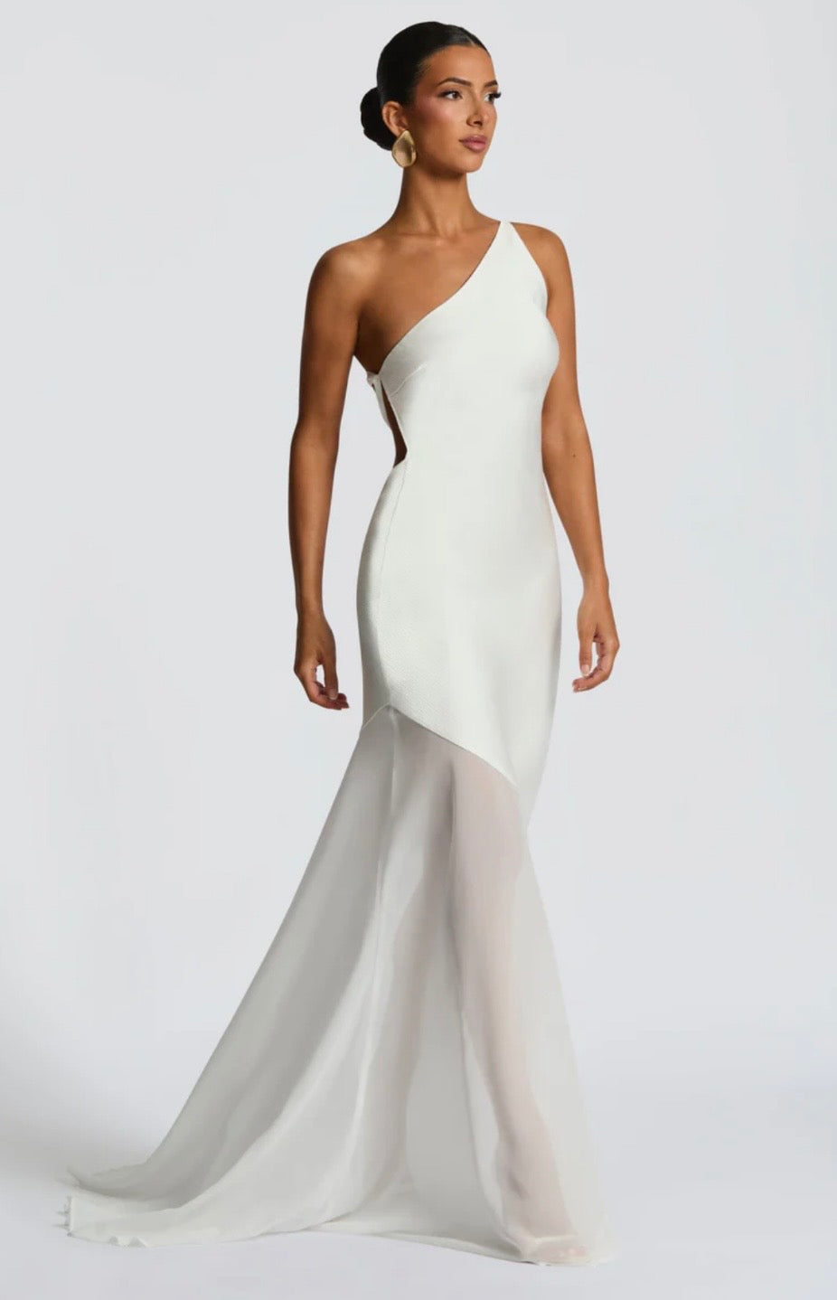 Megan | Women's Sculpted Fluid Movement Bias-Cut Layered Maxi Dress