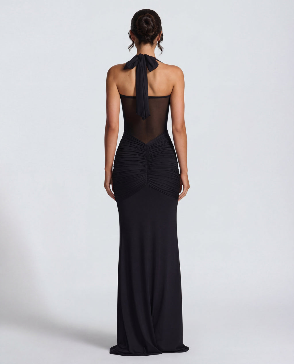 Rosabella | Women's Sun-Glow Ruched Halter Maxi Dress