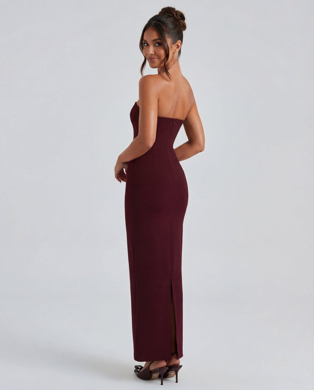 Ella | Women's Sculpting Crepe Strapless Maxi Dress