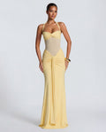 Rosabella | Women's Sun-Glow Ruched Halter Maxi Dress