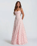 Sofia | Women's Straight-Neckline Flowing Lace Maxi Dress