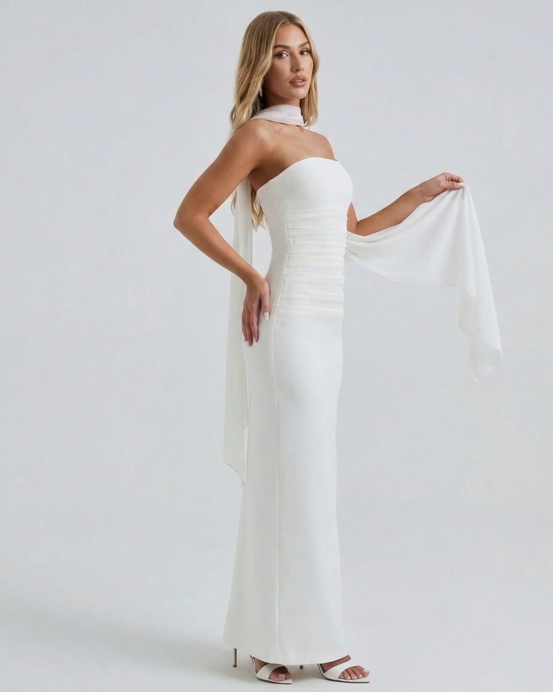 Ella | Women's Sculpting Crepe Strapless Maxi Dress
