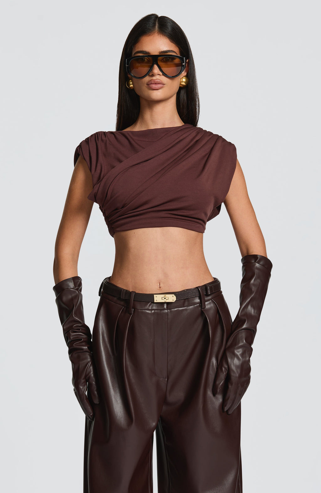 Amara Top - Plum Brown