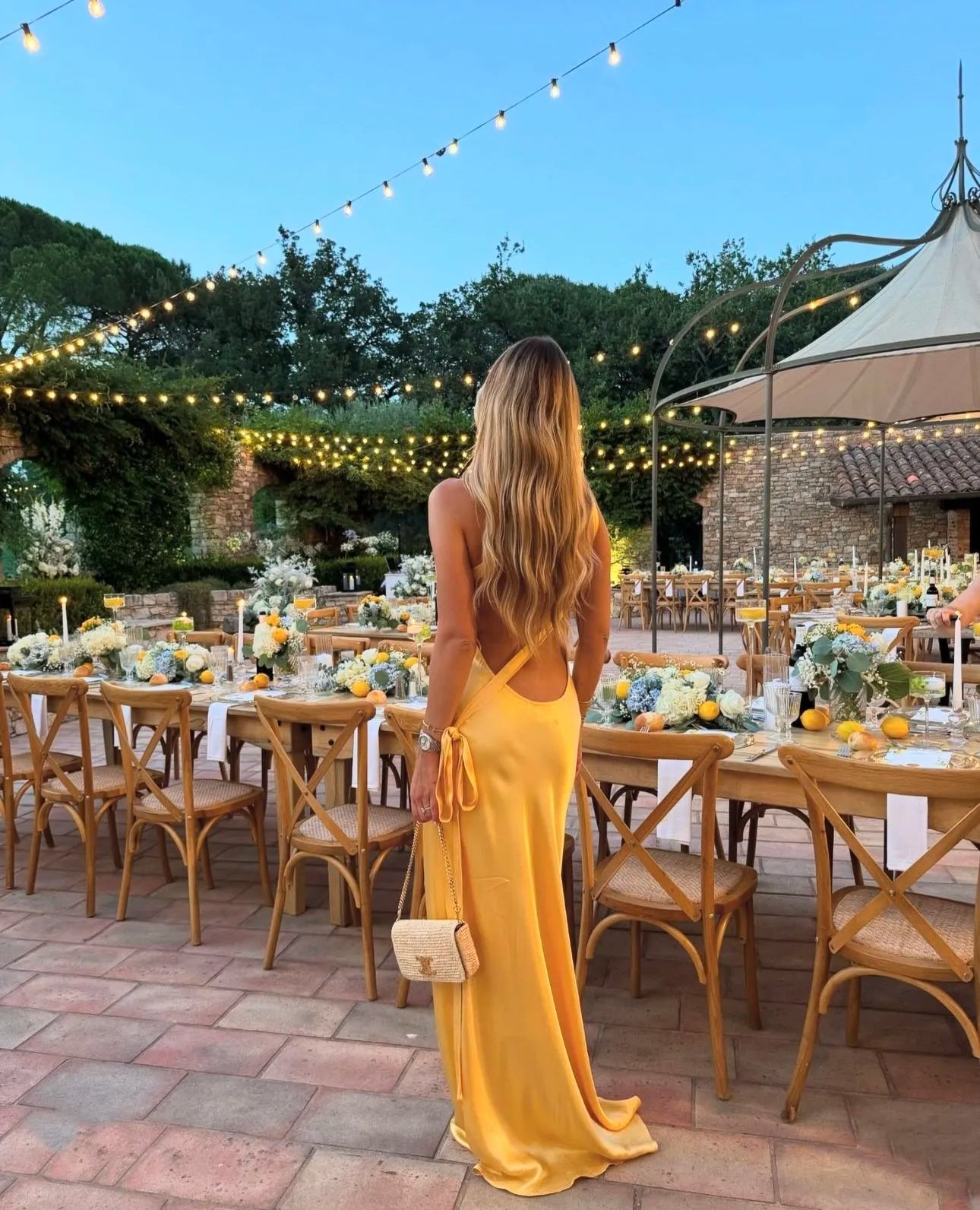 Amara | Women's Open-Back Draped Satin Maxi Dress