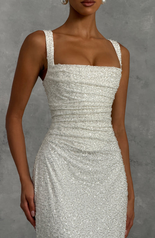 Calanthe Maxi Dress - Ivory Sparkle