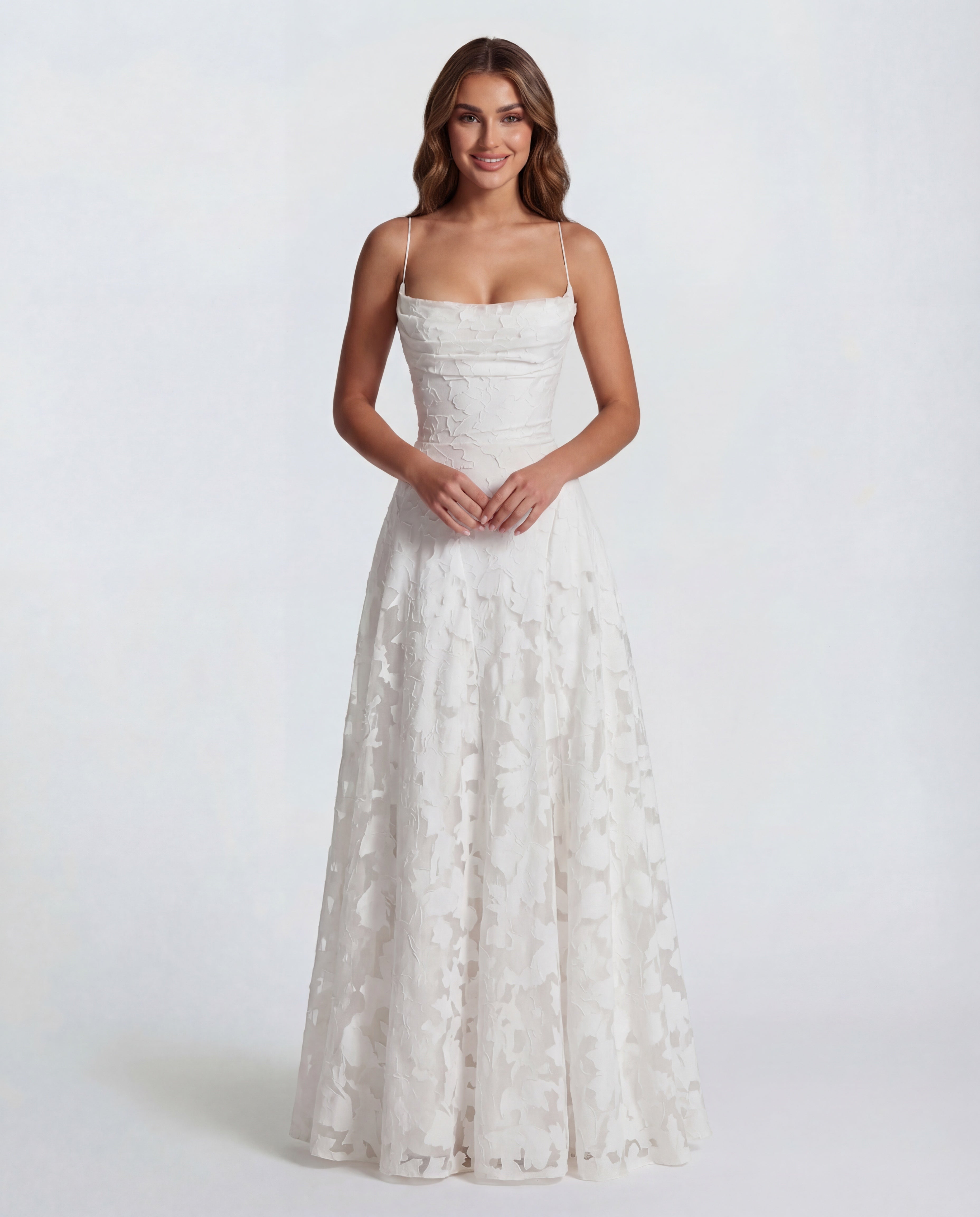 Wynn | Women's Floral Burnout Jersey Cowl Maxi Dress