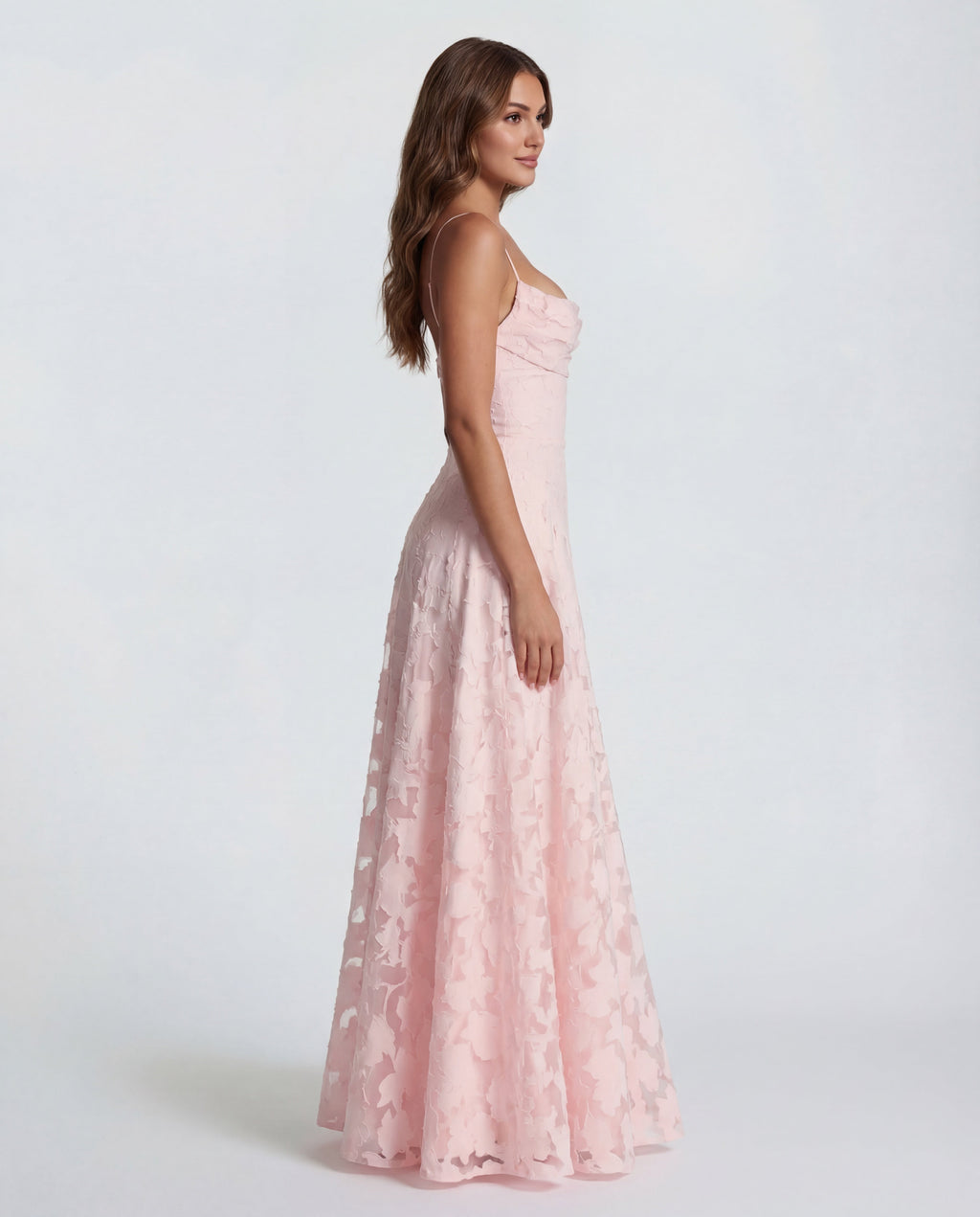 Wynn | Women's Floral Burnout Jersey Cowl Maxi Dress