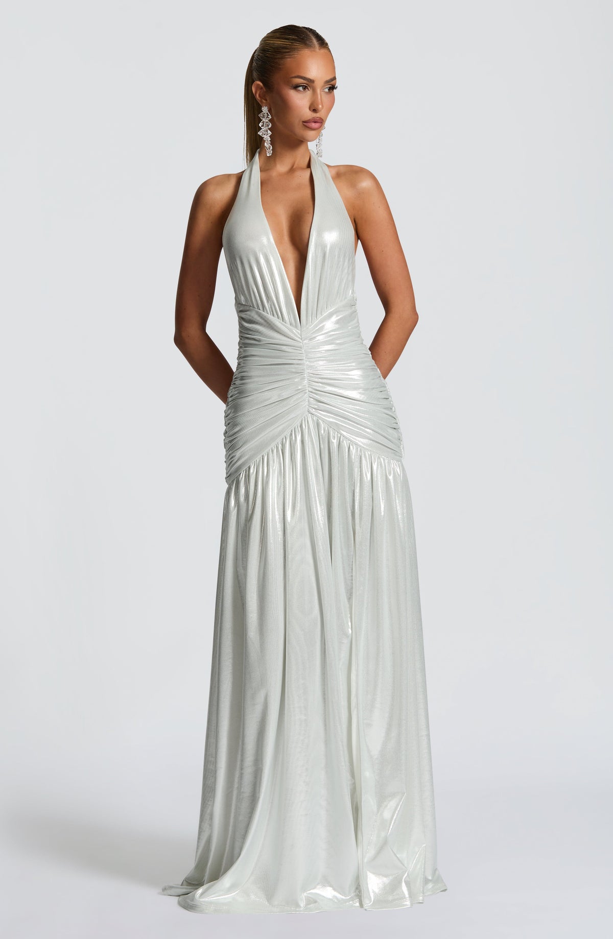 Melania Maxi Dress - Silver