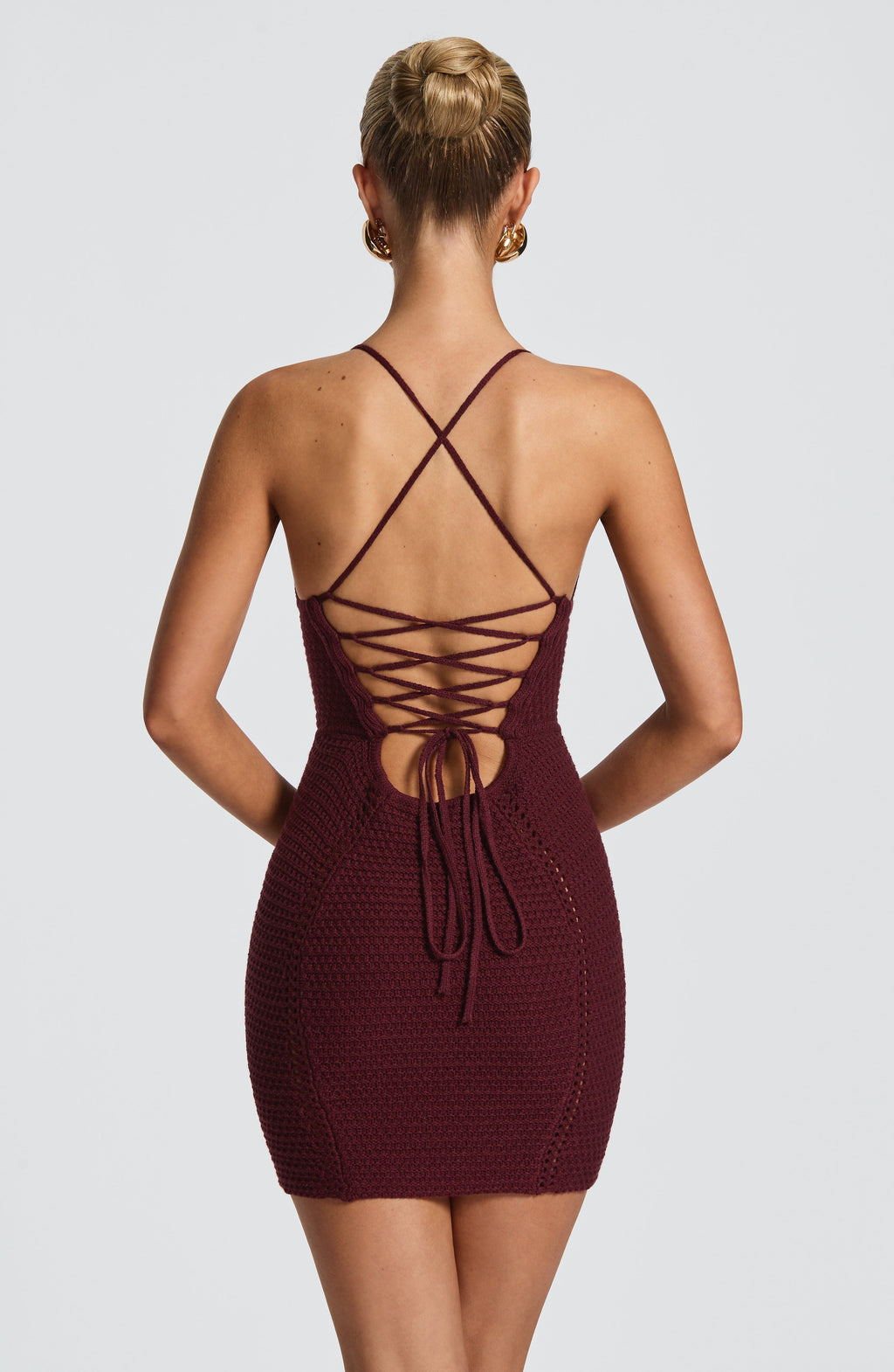 Xanthe Mini Dress - Cherry Lacquer